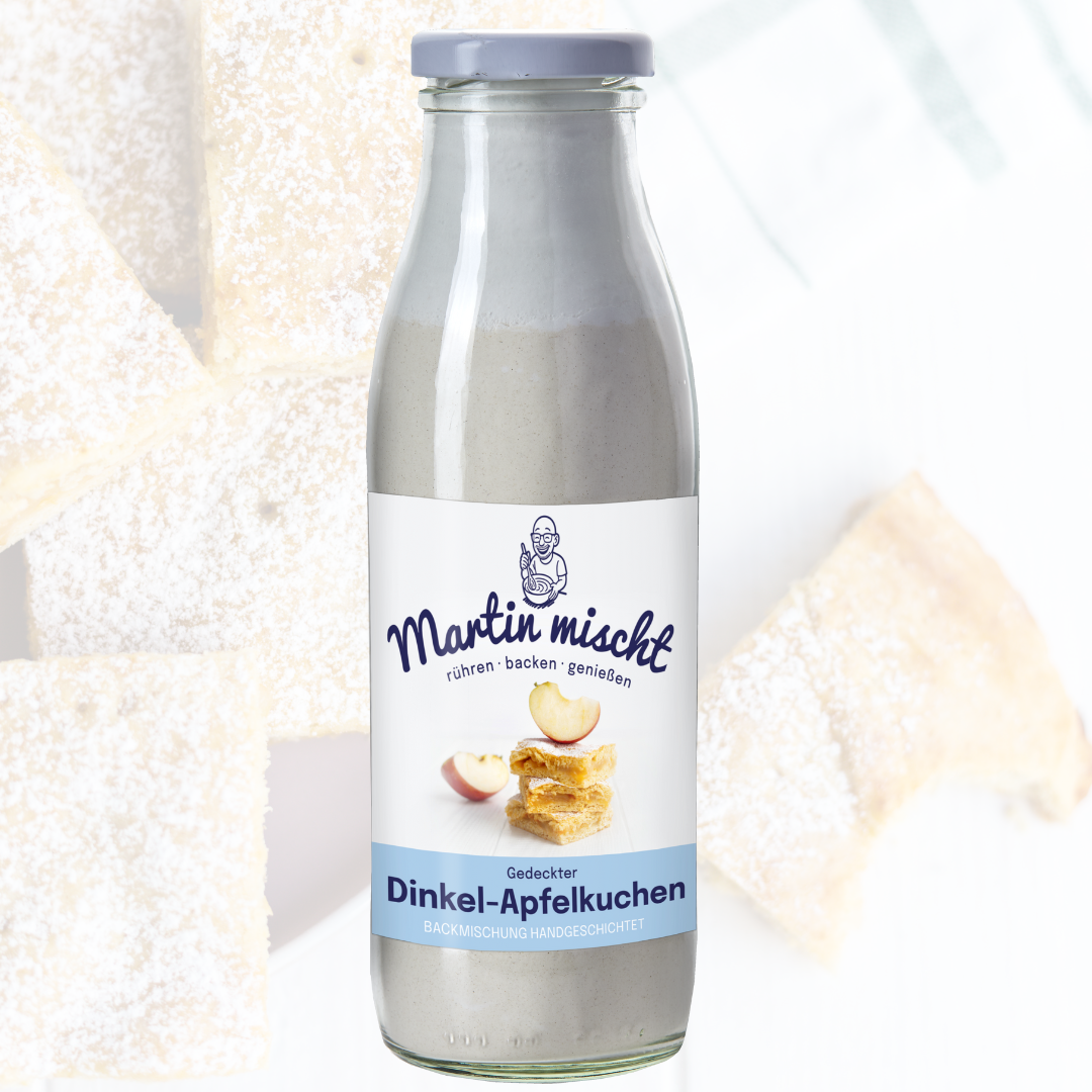 Gedeckter Dinkel-Apfelkuchen Backmischung